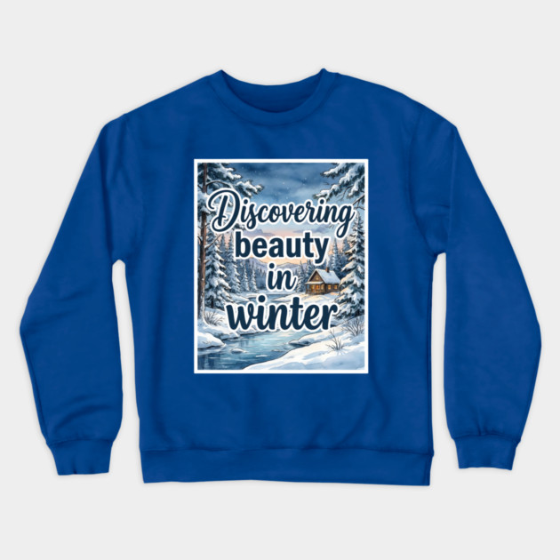 Winter Serenity in Snowy Landscapes Crewneck Sweatshirt by Creatifly Graphic Tees