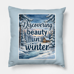 Winter Serenity in Snowy Landscapes Pillow