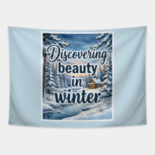 Winter Serenity in Snowy Landscapes Tapestry