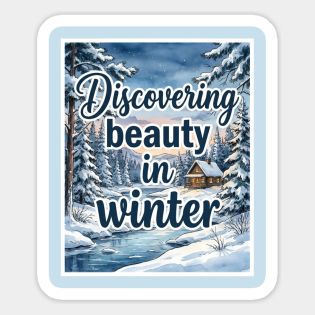 Winter Serenity in Snowy Landscapes Magnet by Creatifly Graphic Tees