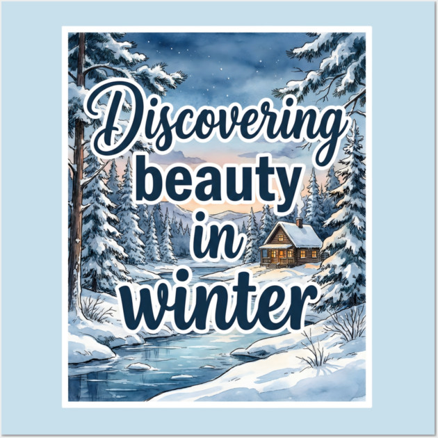 Winter Serenity in Snowy Landscapes Wall Art by Creatifly Graphic Tees