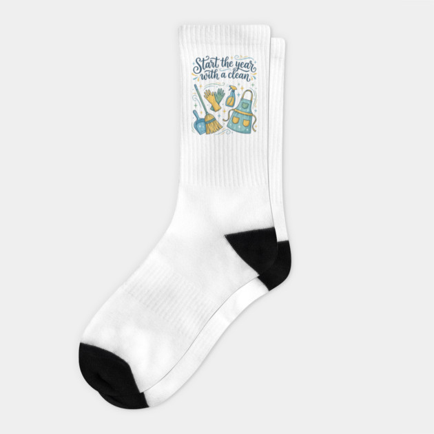 Start the Year with a Clean Socks by Creatifly Graphic Tees