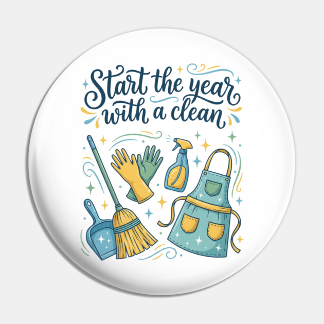 Start the Year with a Clean Pin by Creatifly Graphic Tees