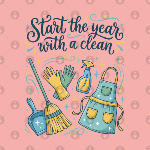 Start the Year with a Clean by Creatifly Graphic Tees