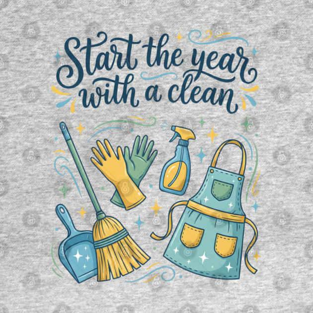 Start the Year with a Clean by Creatifly Graphic Tees