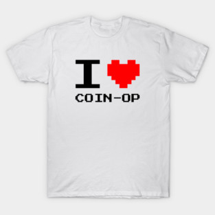 Coin-Op Arcade Vintage Tee – I Love Coin-Op (I ❤️ Coin-Op) T-Shirt
