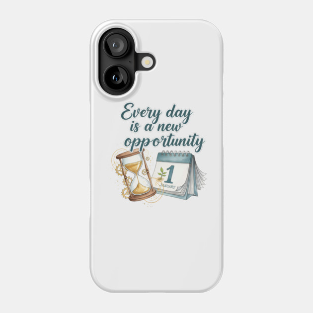 A New Day A New Opportunity Phone Case by Creatifly Graphic Tees