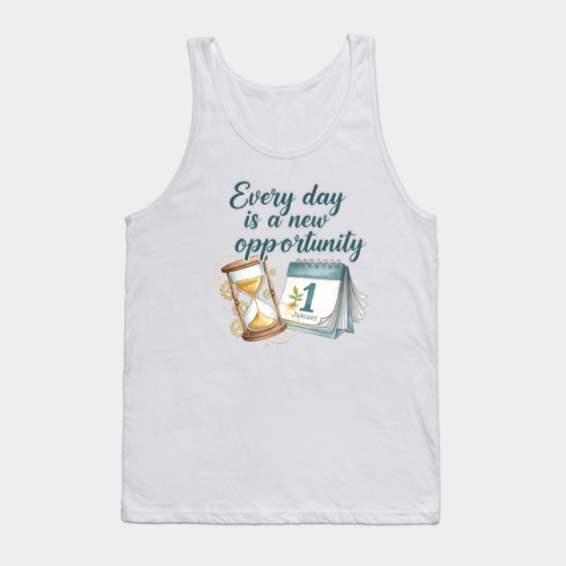 A New Day A New Opportunity Tank Top by Creatifly Graphic Tees