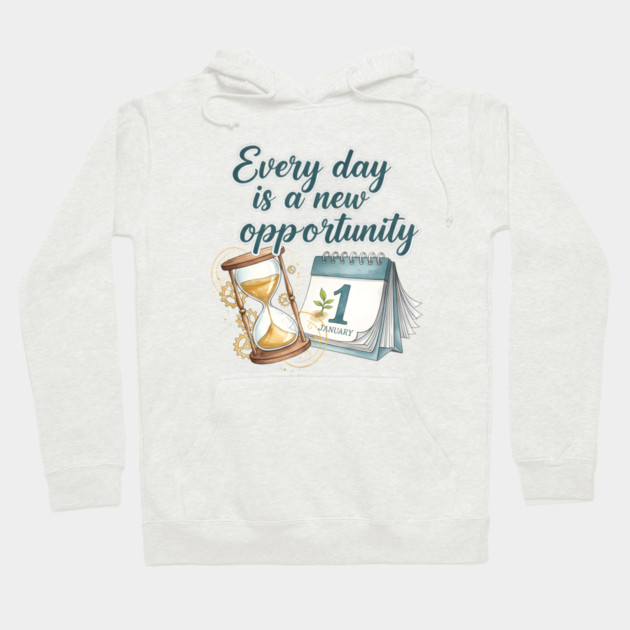 A New Day A New Opportunity Hoodie by Creatifly Graphic Tees