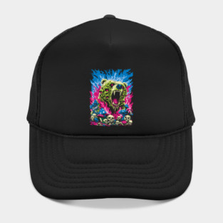 Psychedelic Demon Bear – Surreal Horror Fantasy Art Hat