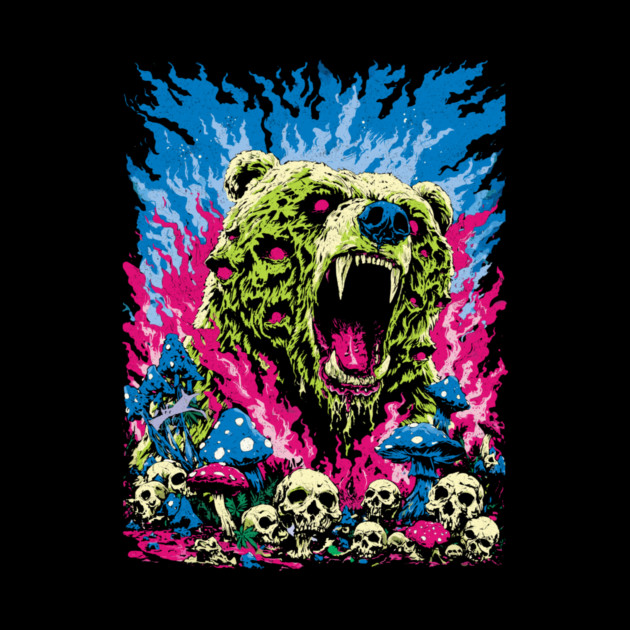 Psychedelic Demon Bear – Surreal Horror Fantasy Art by Carlos's Store 11