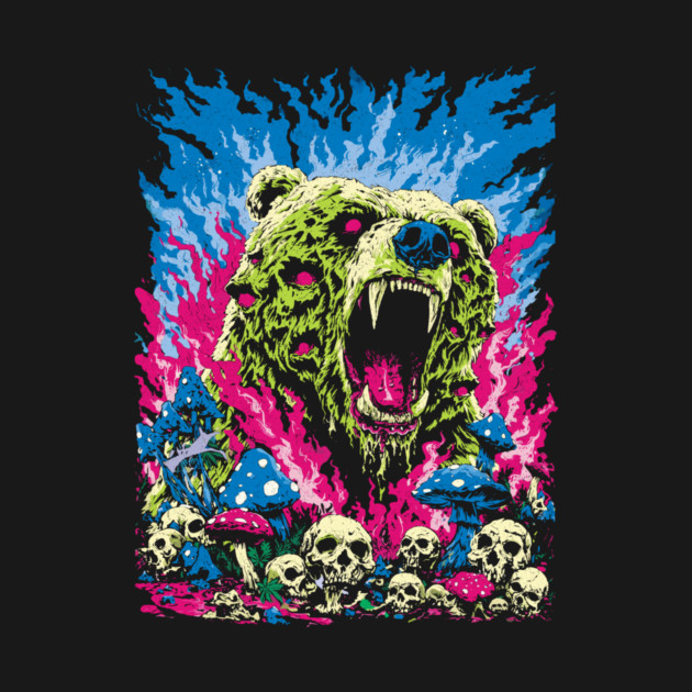 Psychedelic Demon Bear – Surreal Horror Fantasy Art by Carlos's Store 11