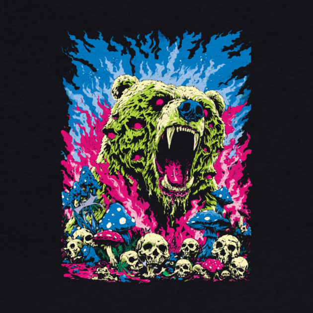 Psychedelic Demon Bear – Surreal Horror Fantasy Art by Carlos's Store 11