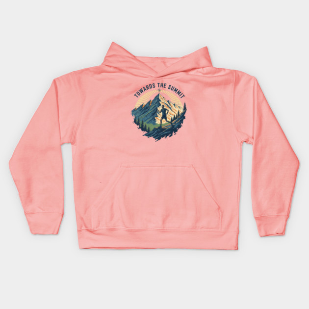 Towards the Summit Kids Hoodie by Creatifly Graphic Tees