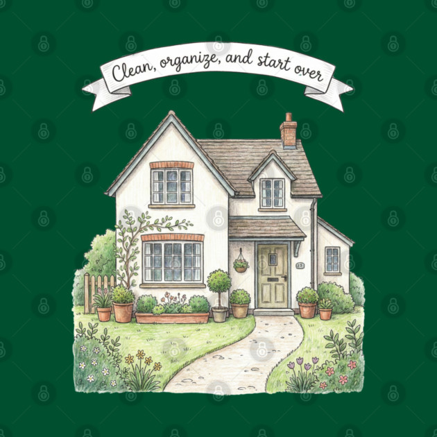 Clean, Organize, and Start Over by Creatifly Graphic Tees