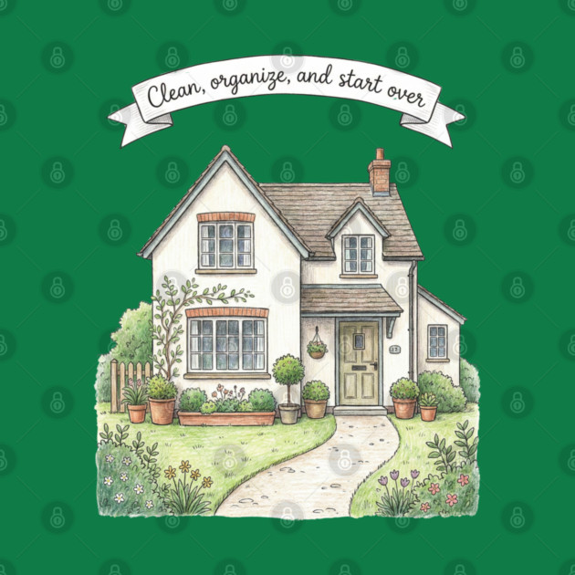 Clean, Organize, and Start Over by Creatifly Graphic Tees