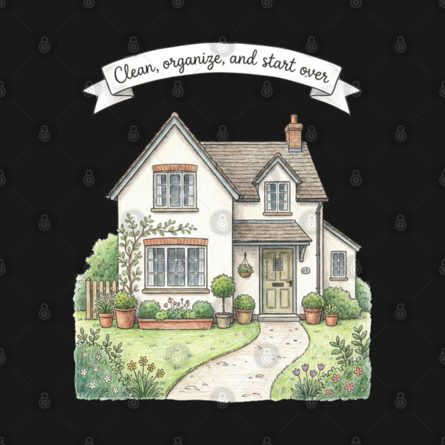 Clean, Organize, and Start Over by Creatifly Graphic Tees