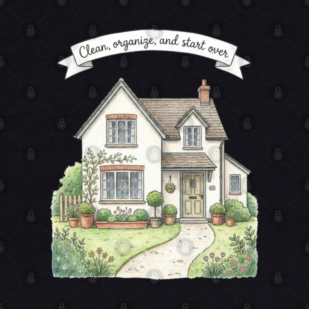 Clean, Organize, and Start Over by Creatifly Graphic Tees