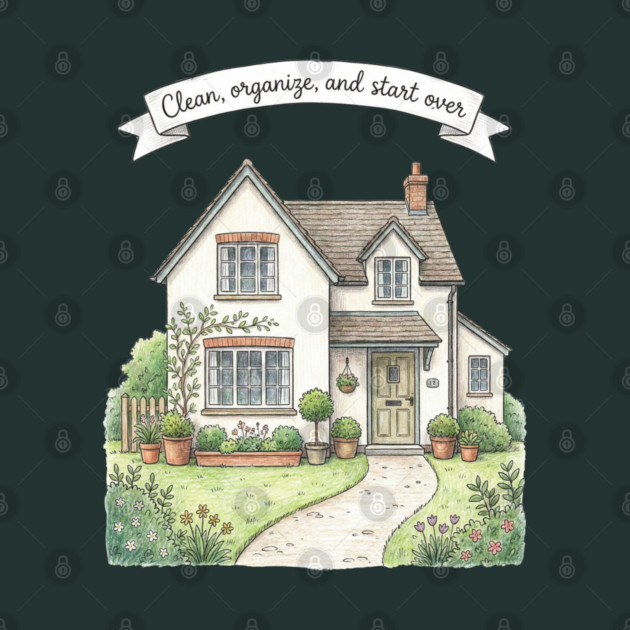 Clean, Organize, and Start Over by Creatifly Graphic Tees