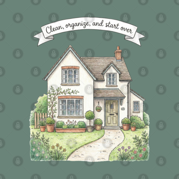 Clean, Organize, and Start Over by Creatifly Graphic Tees