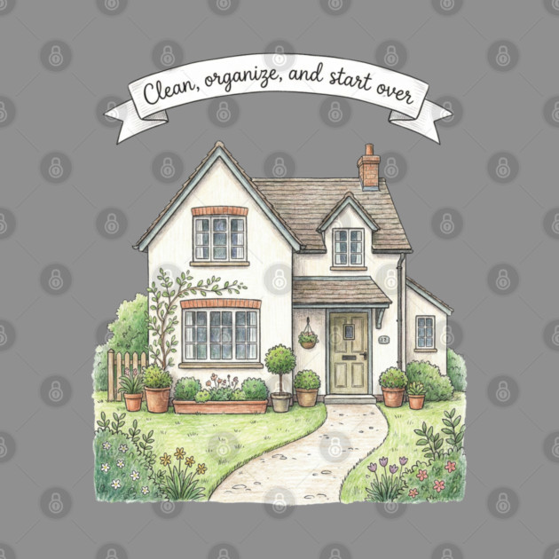 Clean, Organize, and Start Over by Creatifly Graphic Tees