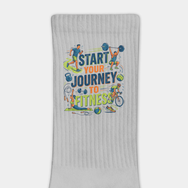 Start Your Journey to Fitness by Creatifly Graphic Tees