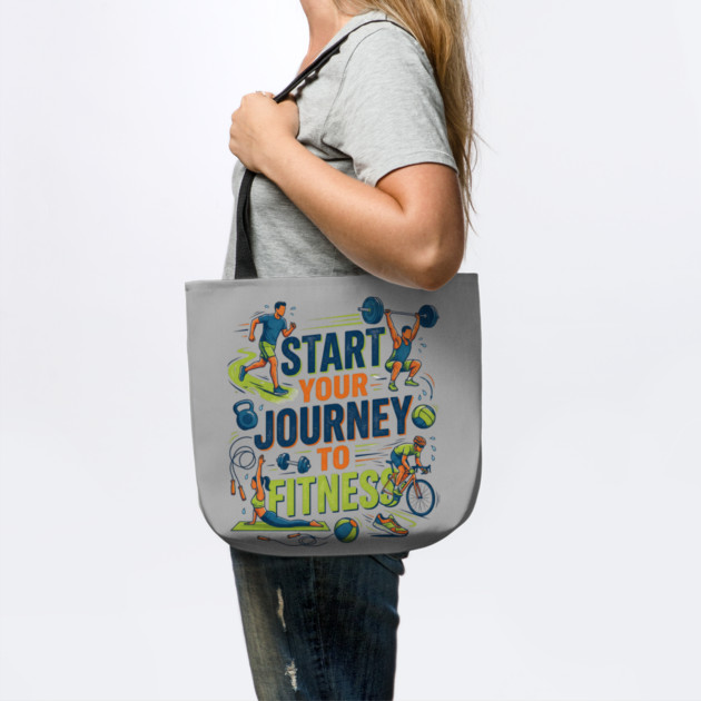 Start Your Journey to Fitness by Creatifly Graphic Tees