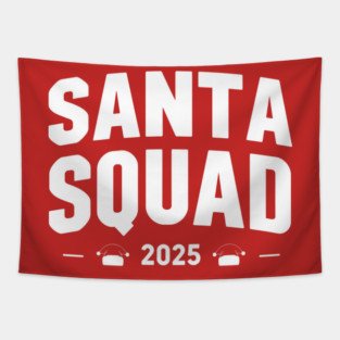 Santa Squad 2025 Matching Christmas Tapestry