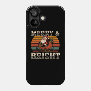 Merry & Bright Vintage Santa Sleigh Phone Case