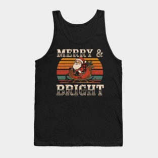 Merry & Bright Vintage Santa Sleigh Tank Top
