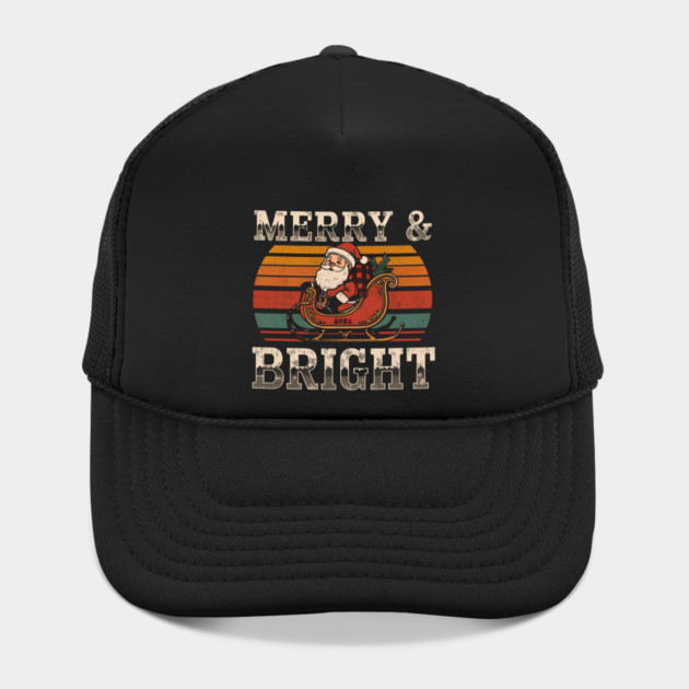 Merry & Bright Vintage Santa Sleigh by Ink Lines