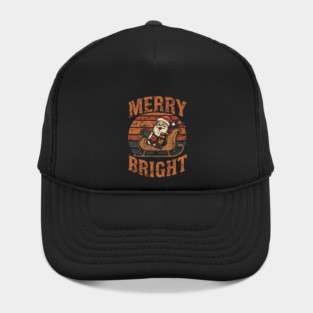 Merry & Bright Grunge Santa Sleigh Hat