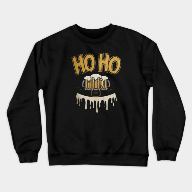 Ho Ho Ho Beer Mugs Christmas Crewneck Sweatshirt by Ink Lines