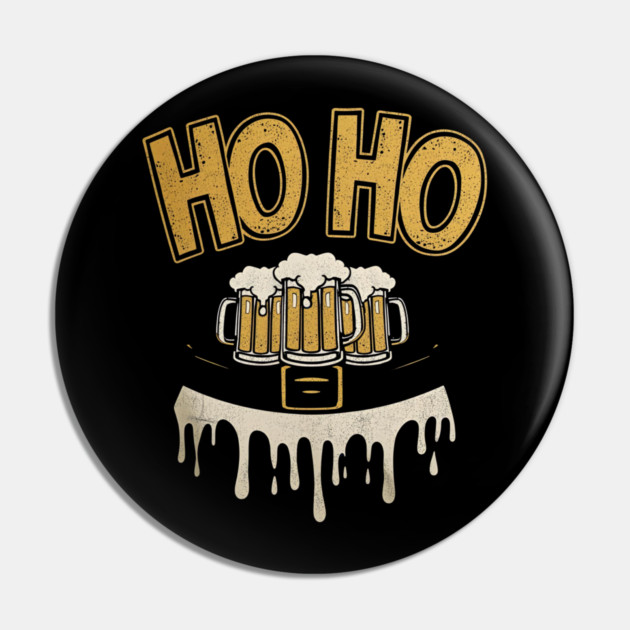 Ho Ho Ho Beer Mugs Christmas Pin by Ink Lines