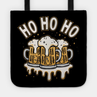 Ho Ho Beer Funny Christmas Drinking Tote