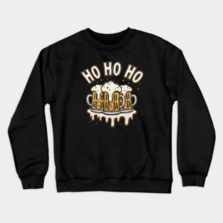 Ho Ho Beer Funny Christmas Drinking Crewneck Sweatshirt