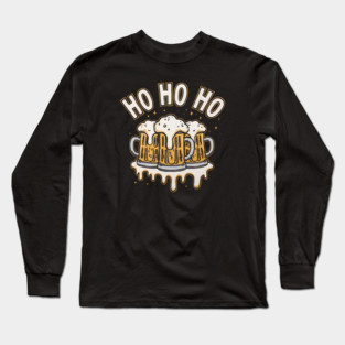 Ho Ho Beer Funny Christmas Drinking Long Sleeve T-Shirt