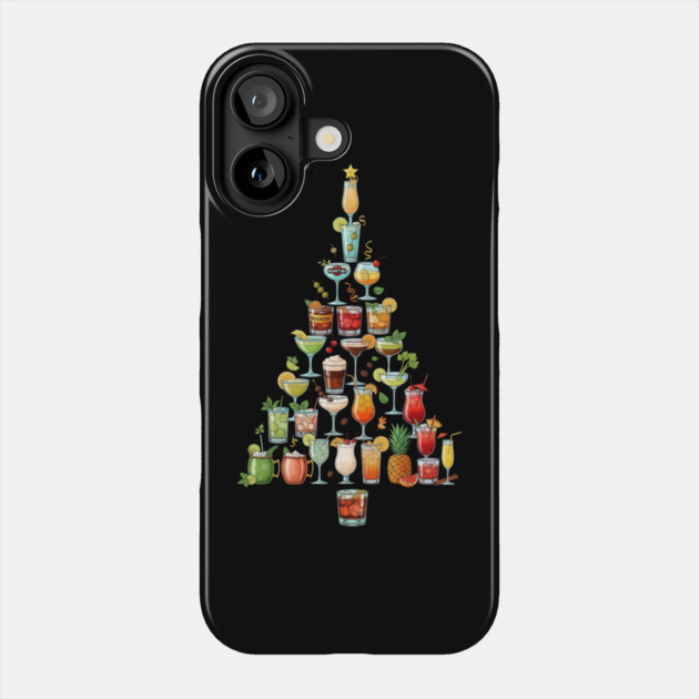 Christmas Tree Cocktails Phone Case by Dr. Cork