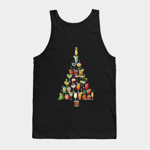 Christmas Tree Cocktails Tank Top by Dr. Cork