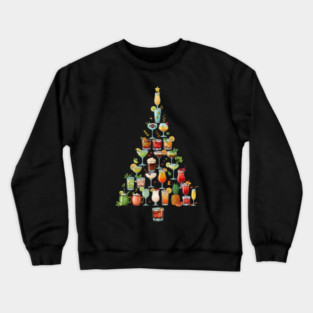 Christmas Tree Cocktails Crewneck Sweatshirt