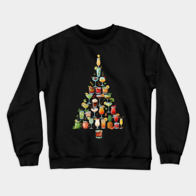 Christmas Tree Cocktails Crewneck Sweatshirt by Dr. Cork