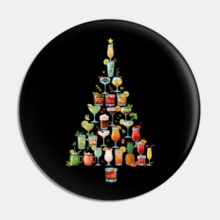 Christmas Tree Cocktails Pin
