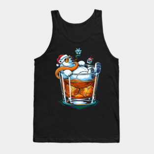Polar Bear In a Cocktail glass Tank Top