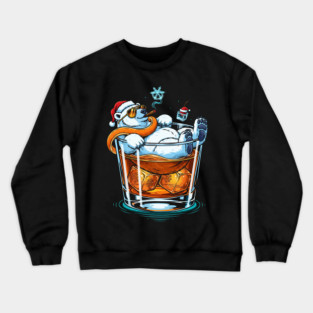 Polar Bear In a Cocktail glass Crewneck Sweatshirt