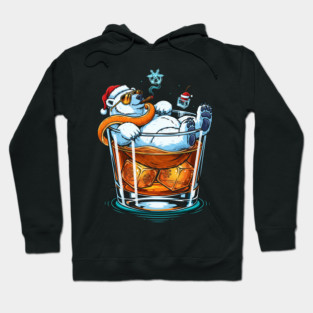 Polar Bear In a Cocktail glass Hoodie