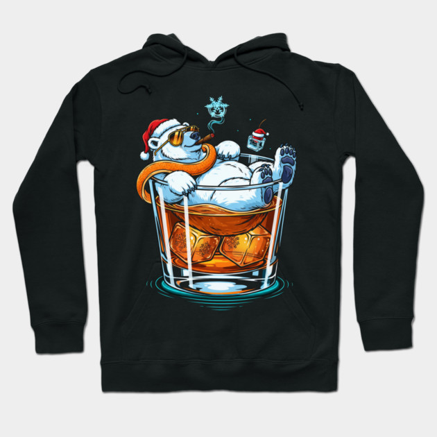 Polar Bear In a Cocktail glass Hoodie by Dr. Cork