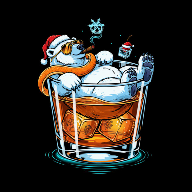 Polar Bear In a Cocktail glass by Dr. Cork