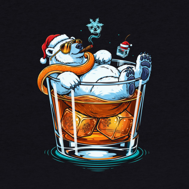 Polar Bear In a Cocktail glass by Dr. Cork