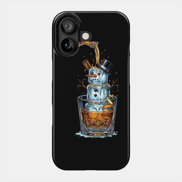 Old Fashioned Snowman Phone Case by Dr. Cork
