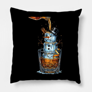 Old Fashioned Snowman Pillow